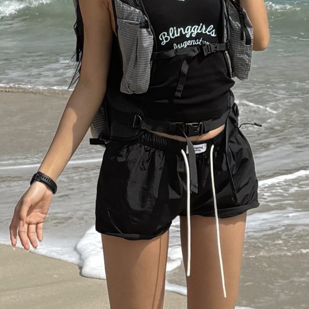 VEYBE Summer Spring original American retro hot girl loose casual versatile sports shorts