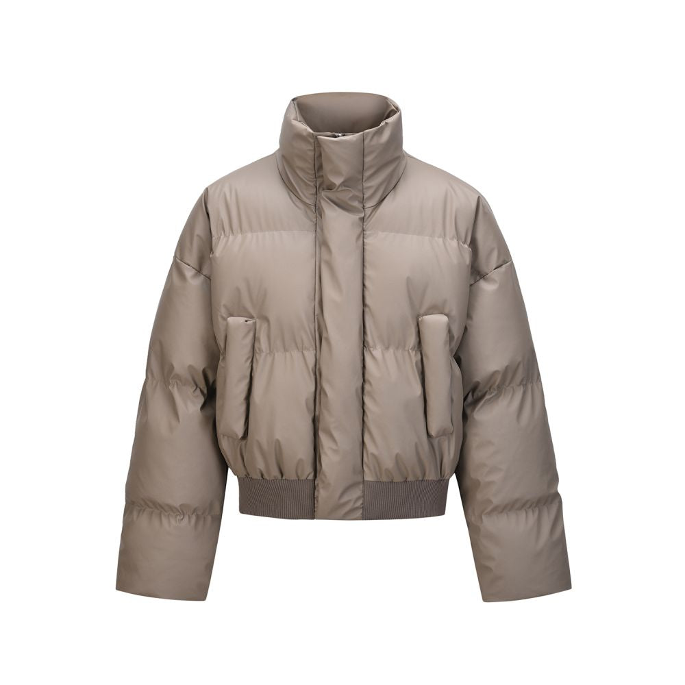 BIGGOLD American style stand up collar design short cotton jacket women s winter high end feel thick couple s bread jacket image 5