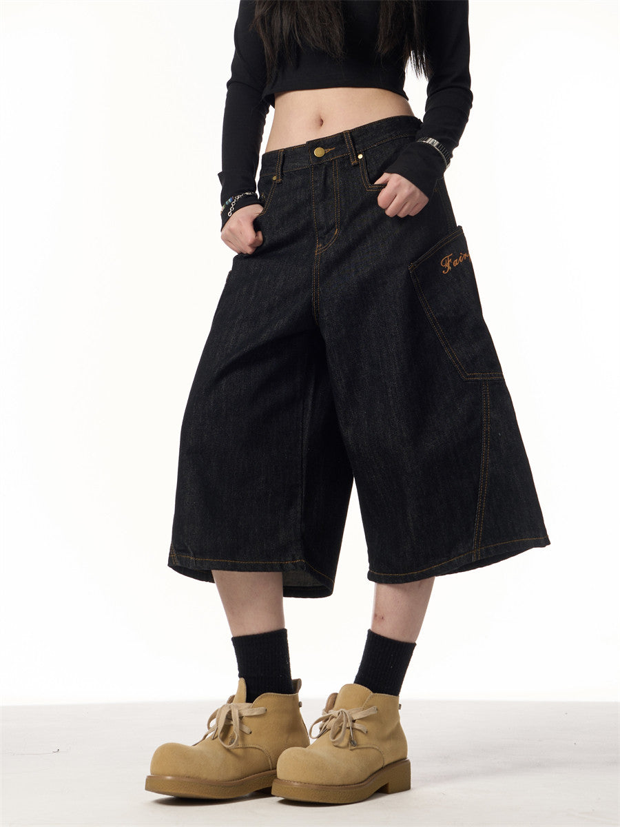 Women’s Plaid Patchwork Curved Jeans