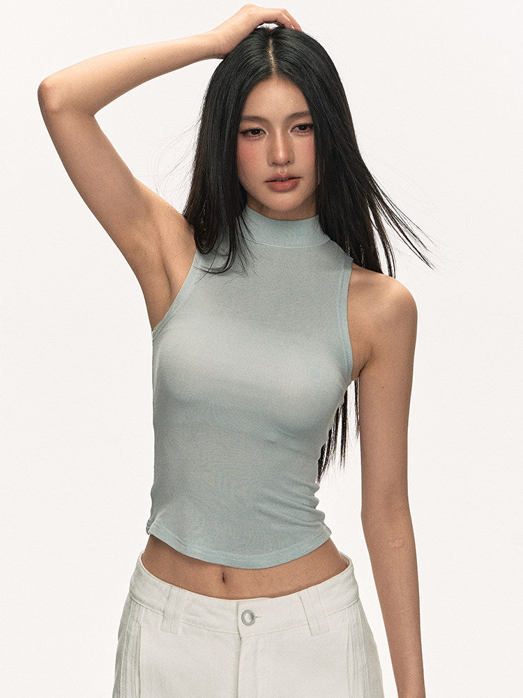 VEYBE knitted camisoles for women wearing slim and slim sleeveless cropped tops over the summer hottie style
