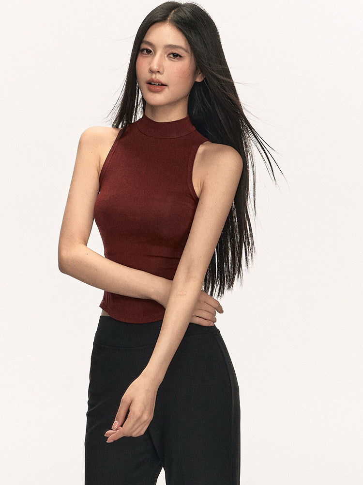VEYBE knitted camisoles for women wearing slim and slim sleeveless cropped tops over the summer hottie style