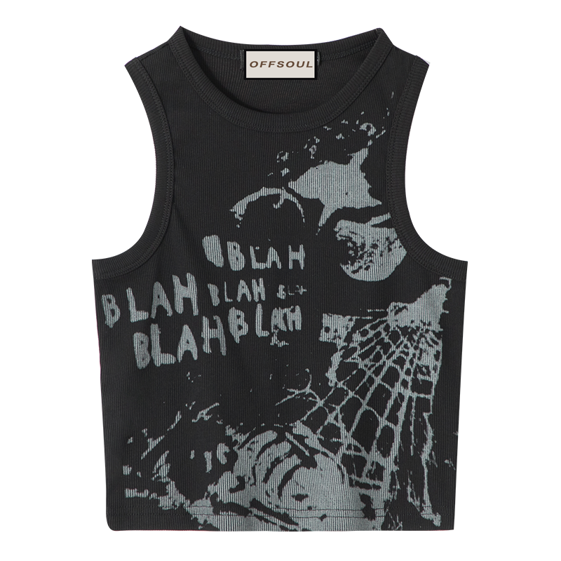 VEYBE homemade European and American hottie short racer vest women's 2025 spring and summer wear outside with jazz top tide