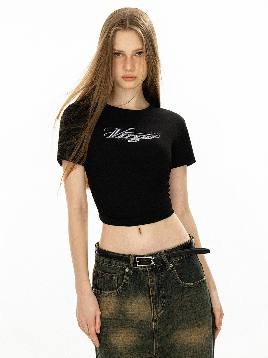 VEYBE Sweet Cool ABG Babes Short Sleeve T-Shirt Women's Spring Summer 2024 Homemade Y2K Millennial Long Sleeve Top