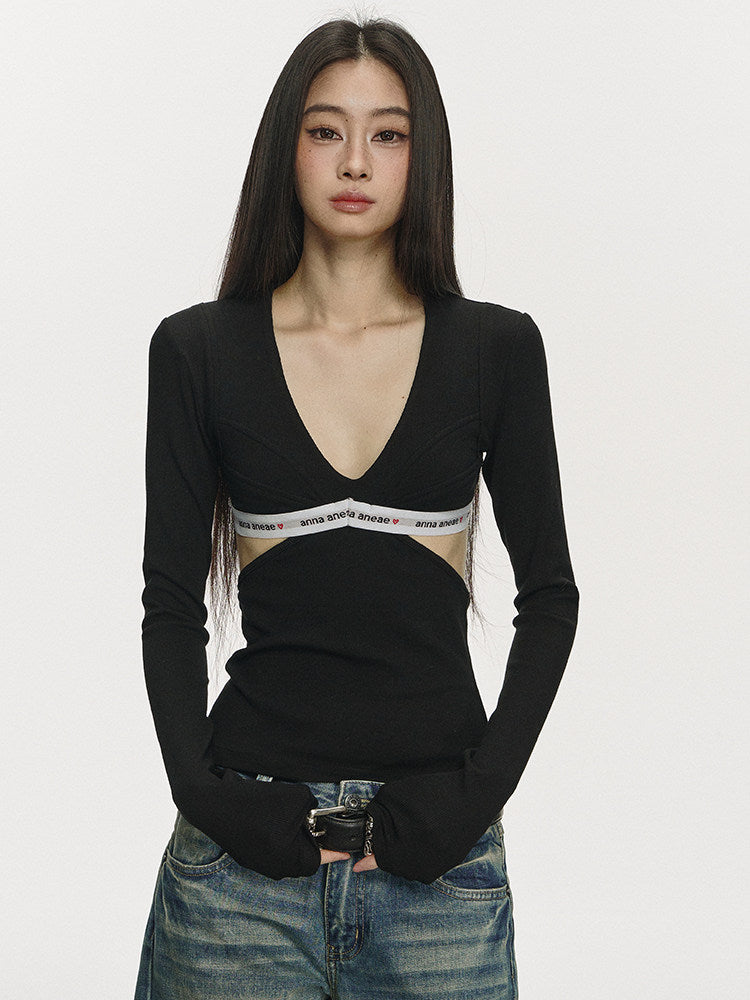 Slimming Long-Sleeve Knit Top