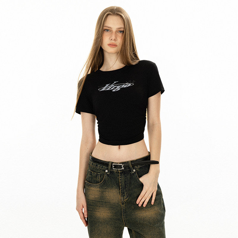 VEYBE Sweet Cool ABG Babes Short Sleeve T-Shirt Women's Spring Summer 2024 Homemade Y2K Millennial Long Sleeve Top