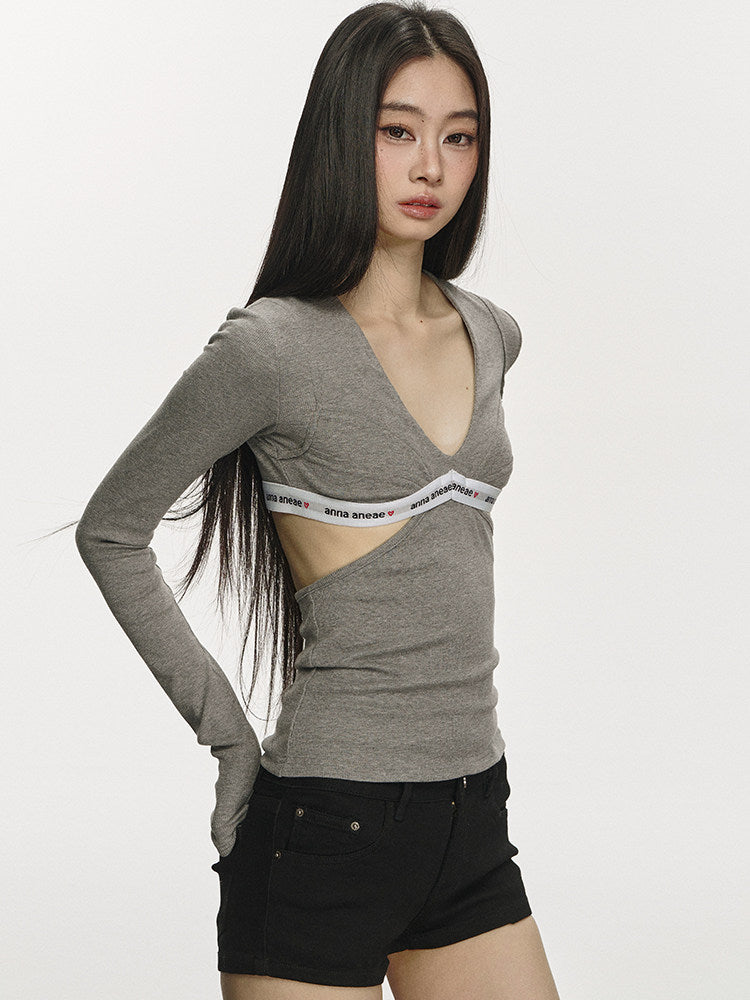 Slimming Long-Sleeve Knit Top