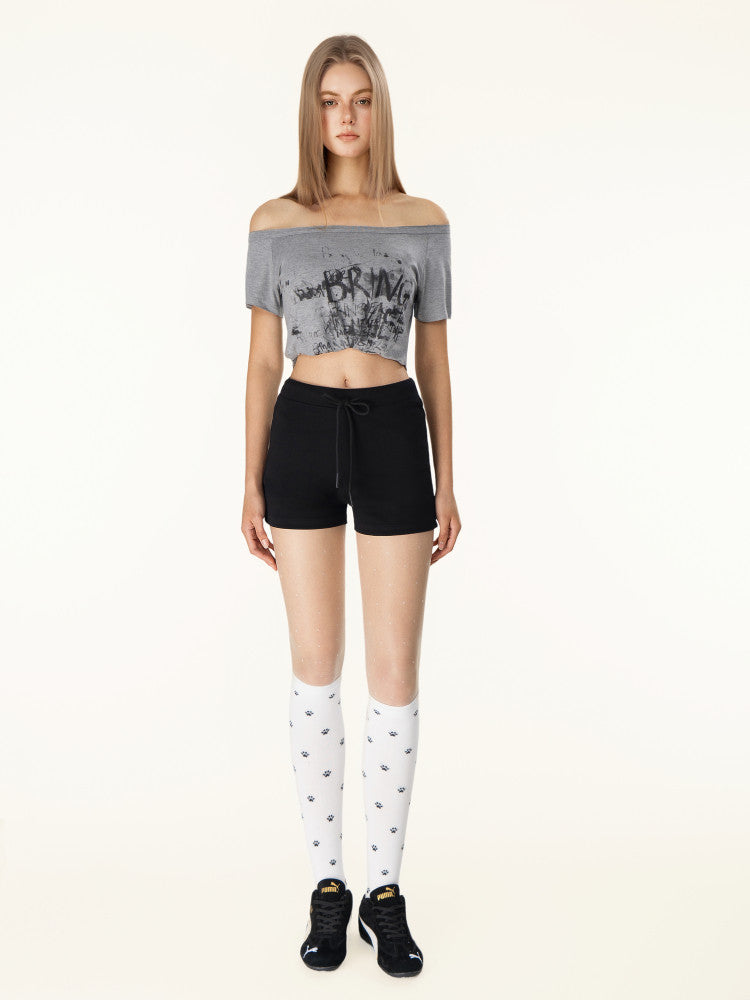 VEYBE Original American Hottie Athleisure Slim Short Pants Women's Summer Slim Versatile Hot Pants Ins Trend