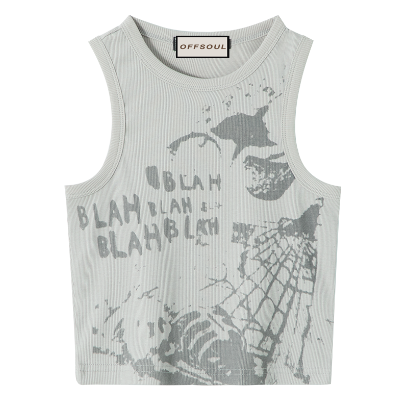 VEYBE homemade European and American hottie short racer vest women's 2025 spring and summer wear outside with jazz top tide