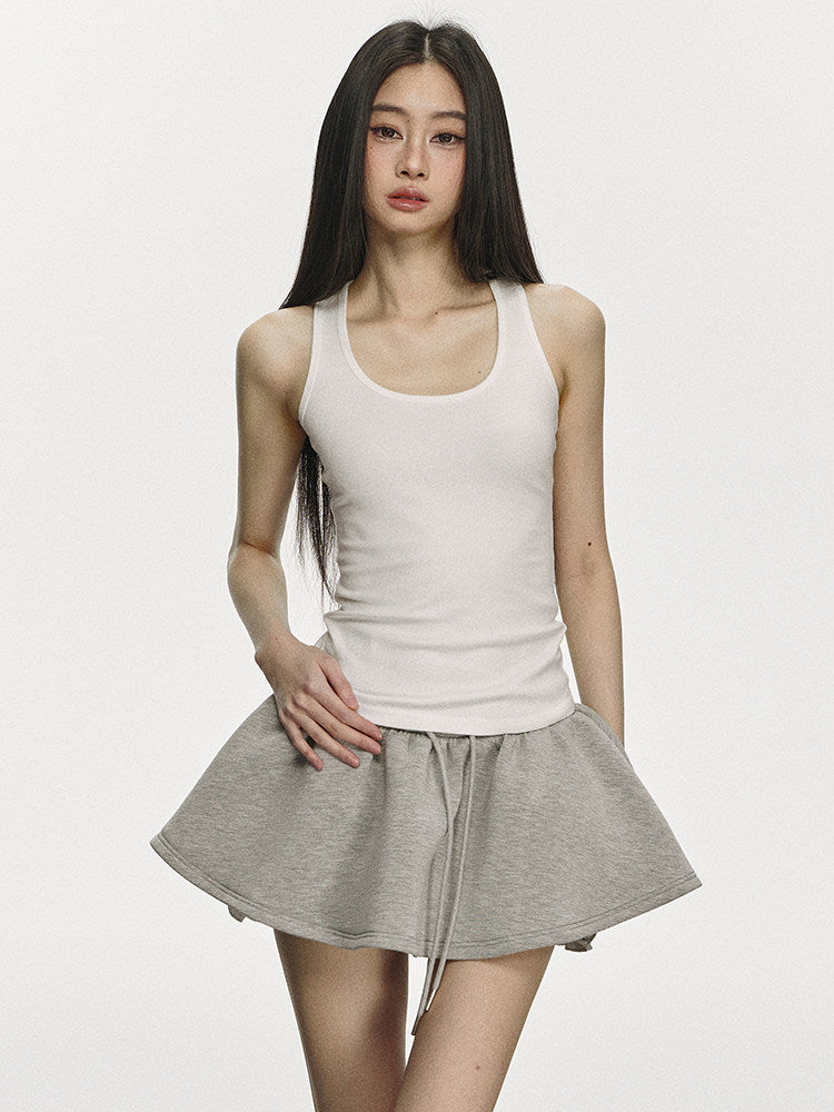 VEYBE Women's Sleeveless Tank Top 2026 Short Slim Sleeveless Knit Inner Strap Top Trendy