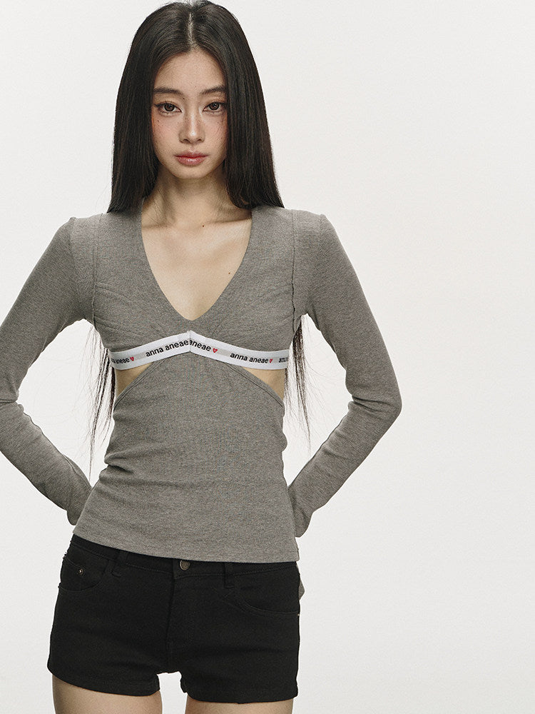 Slimming Long-Sleeve Knit Top