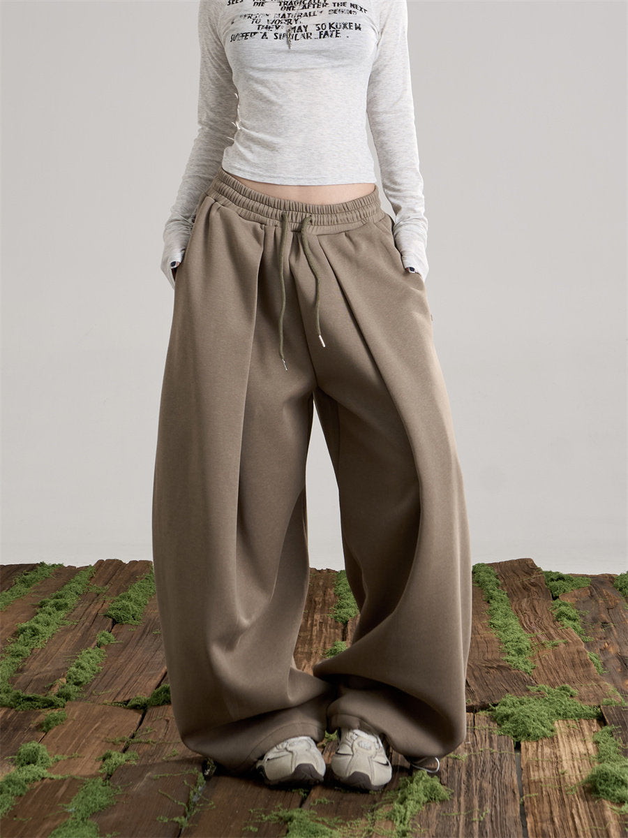 Women’s Lace-Up Deconstructed Wide-Leg Pants