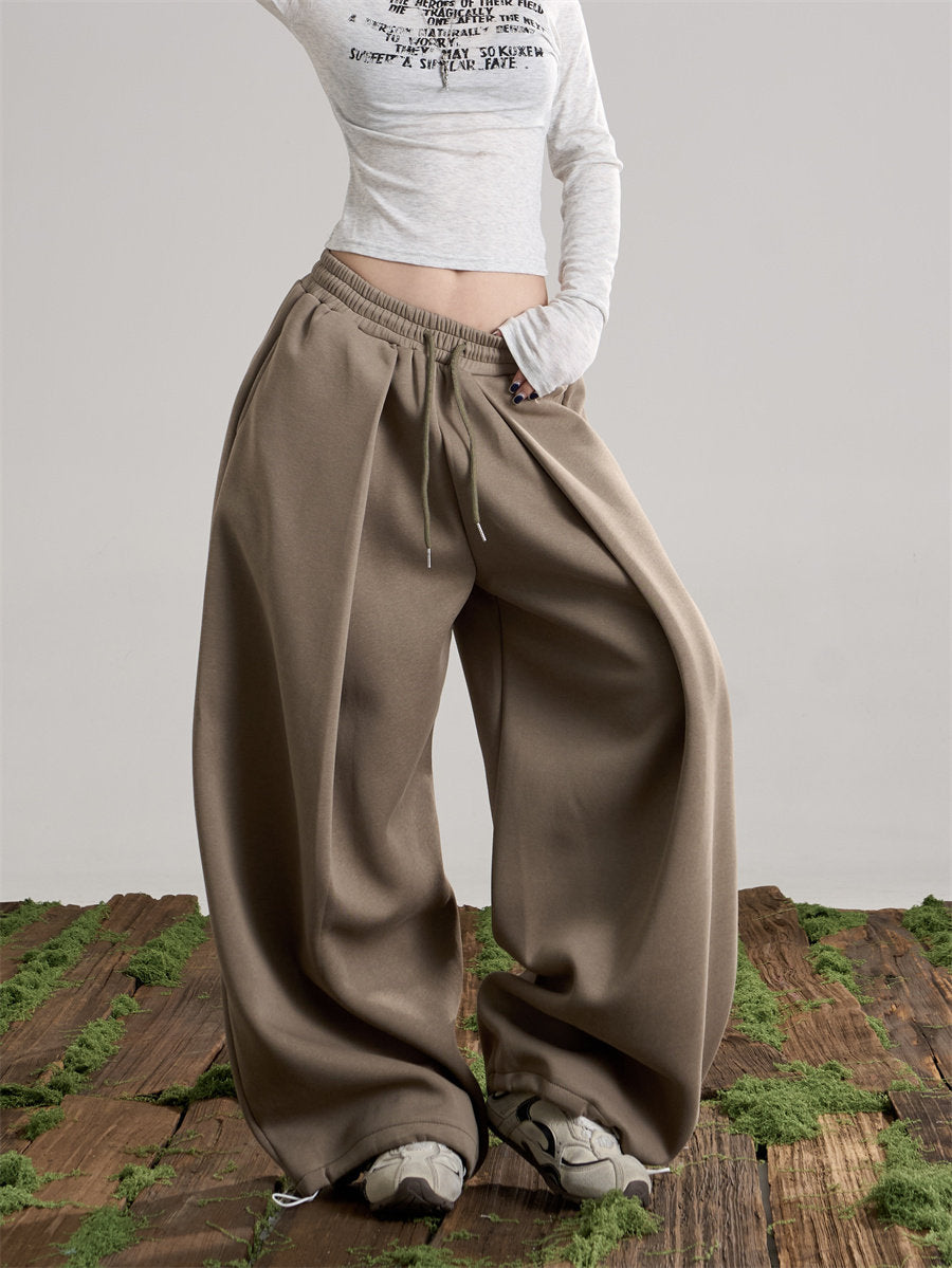Women’s Lace-Up Deconstructed Wide-Leg Pants